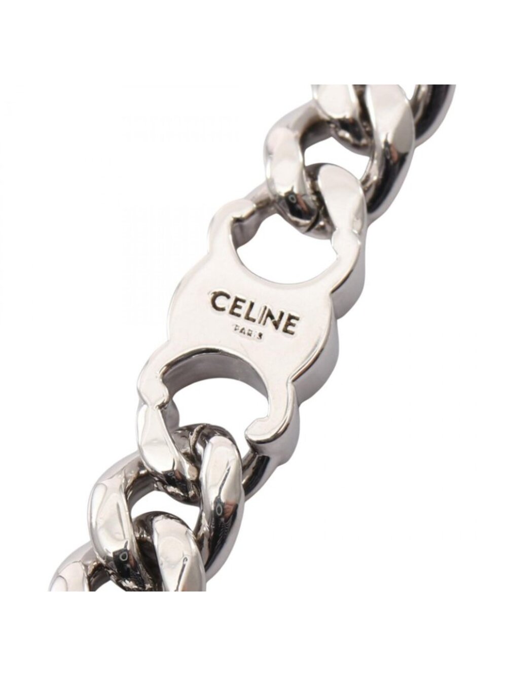 Celine Necklace Triomphe Small Gourmet Silver Stainless Steel - Picture 4 of 6